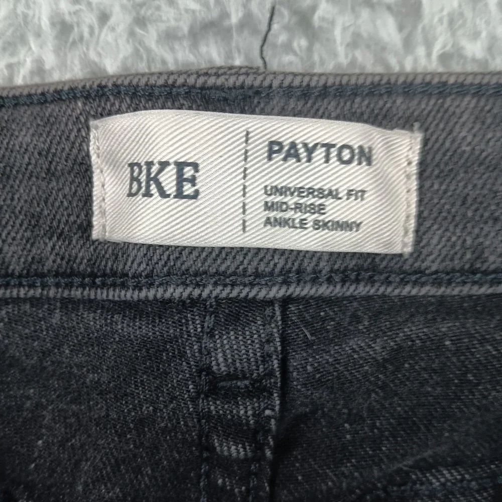 BKE Payton Ankle Skinny Jeans Womens 30x27 Faded Black ABK5648A Distressed - Picture 6 of 14
